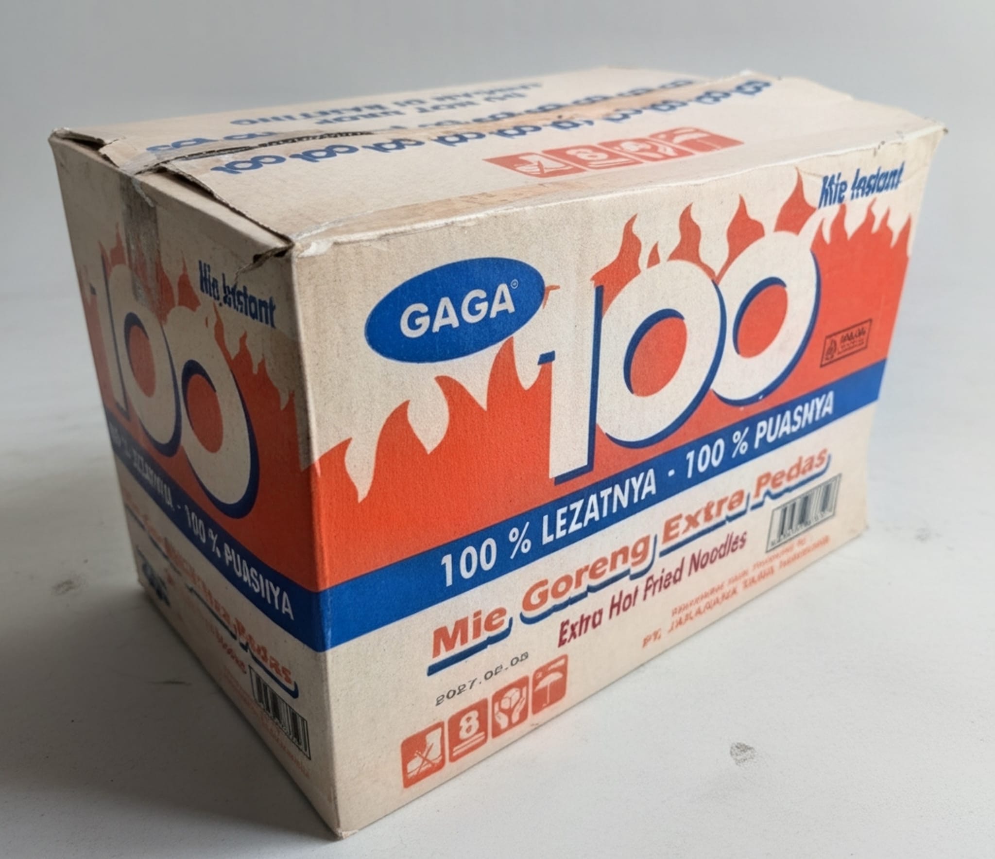 GAGA 100 GORENG EXTRA PEDAS 88G 40PCS